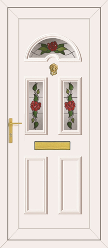 Carter 3 Country Roses - UPVC Door