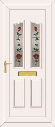 Clinton Climbing Rose - UPVC Door