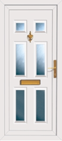 Lynne Six Clear/Pattern - Solid UPVC Door