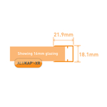 Picture of Alukap-XR 16mm Aluminium C Section 4m