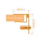 Picture of Alukap-XR 16mm End Stop Bar 4.8m Brown