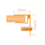 Picture of Alukap-XR 16mmEnd Stop Bar 3m Brown