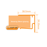 Picture of Alukap-XR 28mm End Stop Bar 4.8m Brown