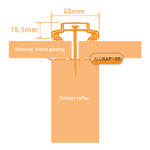 Picture of Alukap-XR 45mm Bar 3.0m 45mm RG BR Alu E/Cap