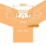 Picture of Alukap-XR Valley Bar with gaskets 3.0m Br