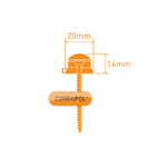 Picture of Corrapol Clear 60mm Fixings (Pack 50)