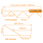 Picture of Corrapol- PVC DIY Grade Wall Flashing 950mm
