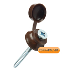 Picture of Corrapol-BT Brown 60mm Screw Cap Fixings (Pack Of 10) - NEW