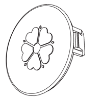 DMC 001 - Decorative End Cap Rose motif