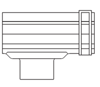 Classic Gutter Stop End Outlet (Wall Mounted) Right 