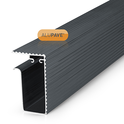 Picture of Alupave Fireproof Flat Roof & Decking Side Gutter 2m Grey