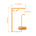 Picture of Alupave Fireproof Flat Roof & Decking Side Gutter 2m Grey