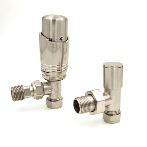 Picture of EUCOTHERM DELUXE TRV VALVES ANGLED (NICKEL)