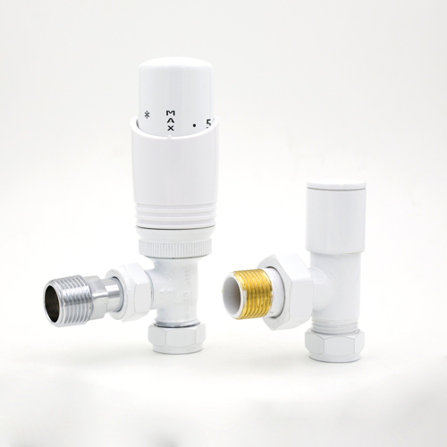 Picture of EUCOTHERM DELUXE TRV VALVES ANGLED (WHITE)