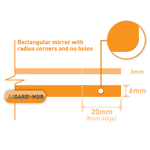 Picture of AX6MSRFERC10-Axgard-MSR Mir 6mm 490 x 660mm-Flat CNC Edge & Rad Cnrs