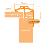 Picture of Alukap-XR 60mm Gable Bar 6m 45mm RG PC Alu E/Cap