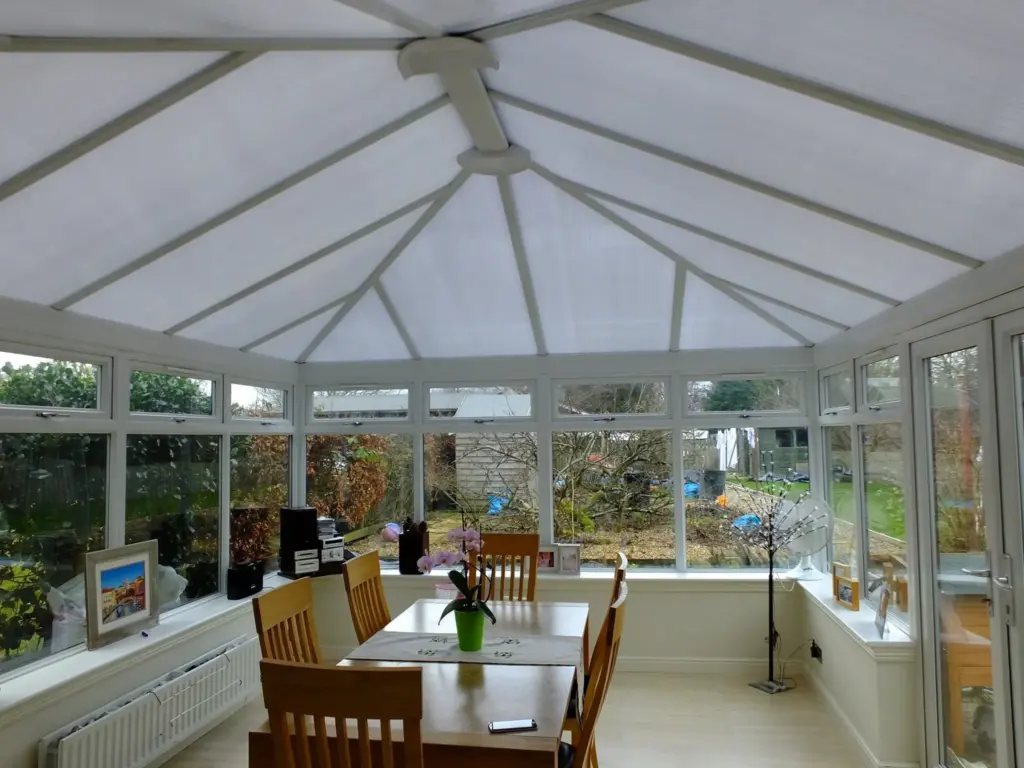 conservatory with dining table
