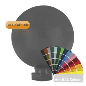 0001305 alukap xr 150mm ball finial powder coated 1.webp