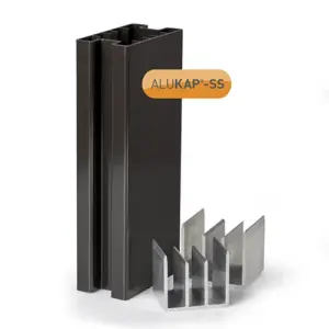 alukap ss complete post & bracket kit 3000mm brown
