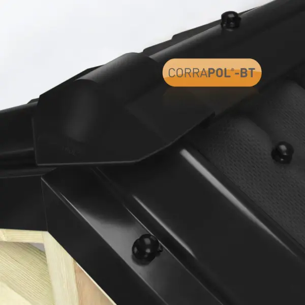 corrapol® bt aluminium super ridge endcap black