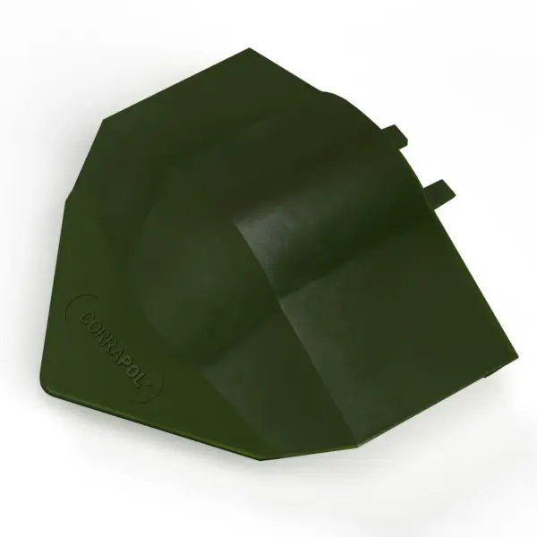 0011469 corrapol bt aluminium super ridge endcap green 1.webp