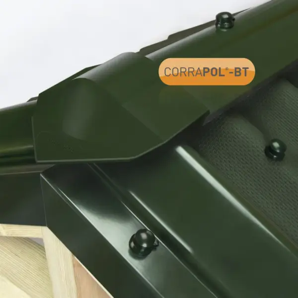 corrapol® bt aluminium super ridge endcap green