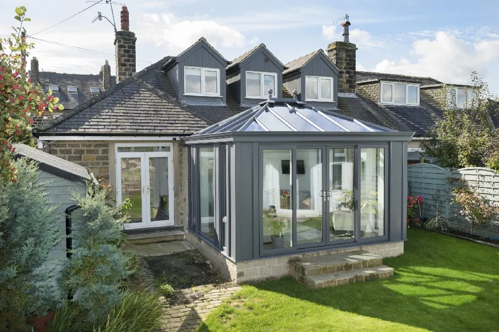 anthracite coloured edwardian conservatory