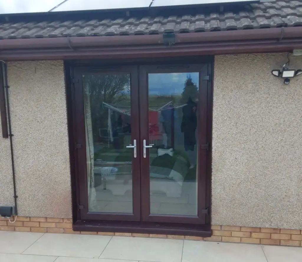 dark brown pvcu french door