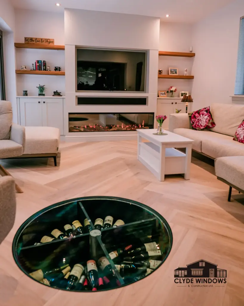 home extension with patio door