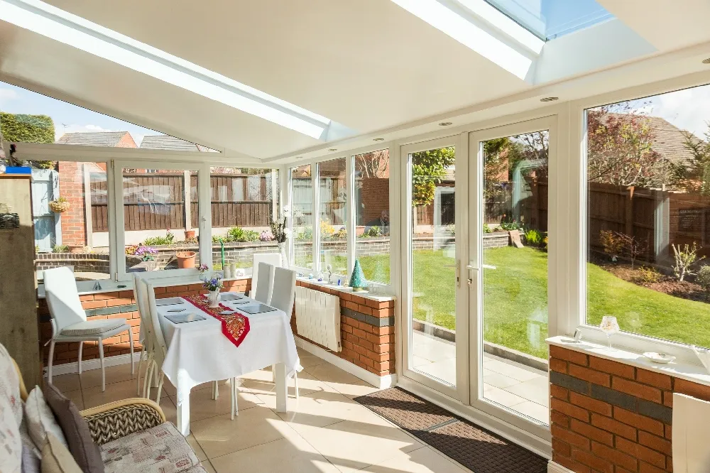 lean to conservatory with dedo wall