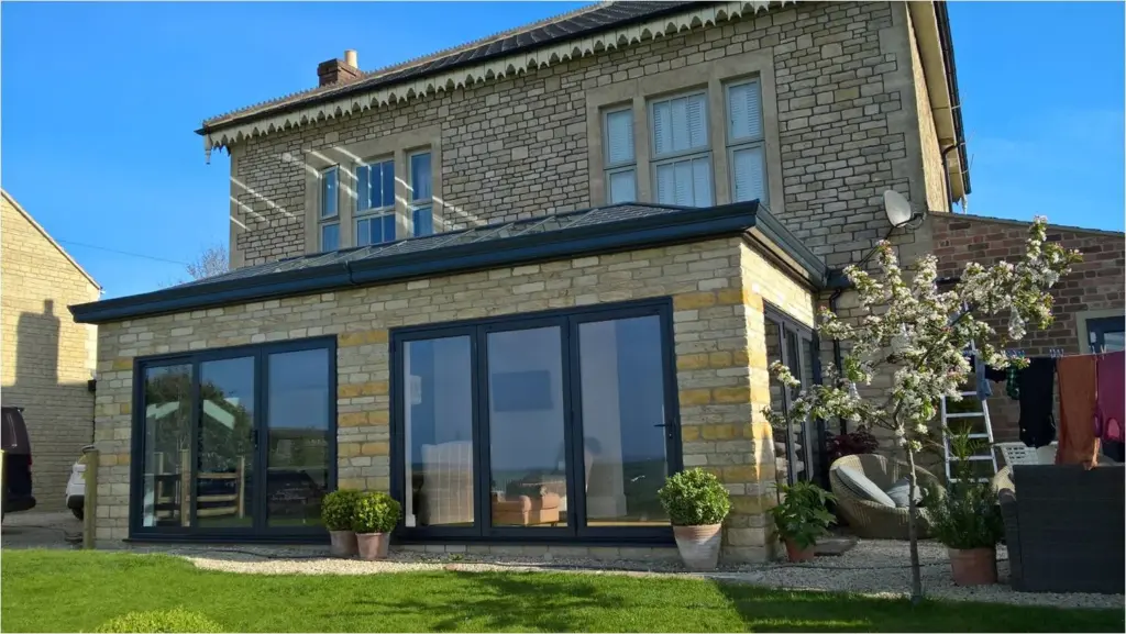 sunroom on brick house
