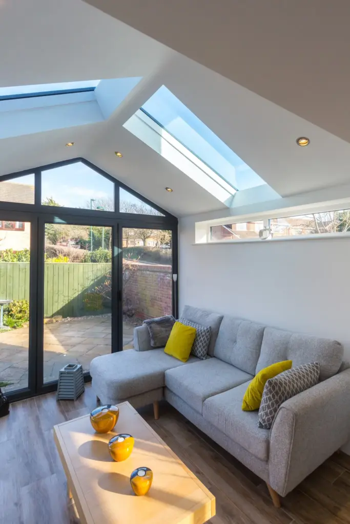 ultraframe gable conservatory inside view