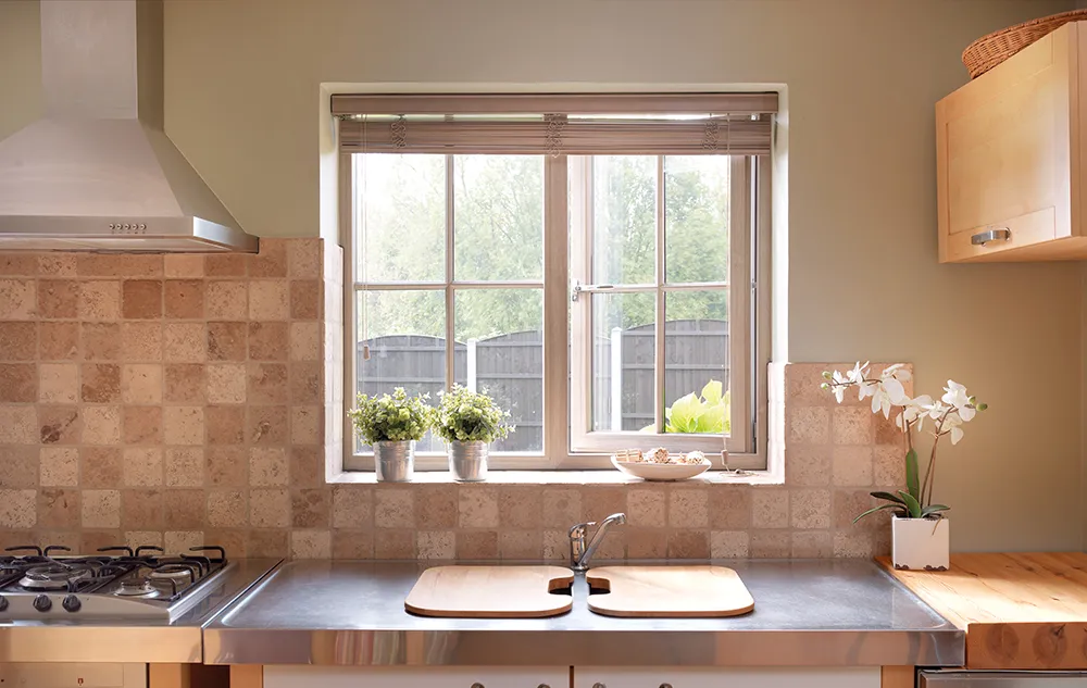 upvc flush and sash windows kitchen