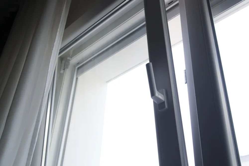 upvc tilt and turn window in tilt position