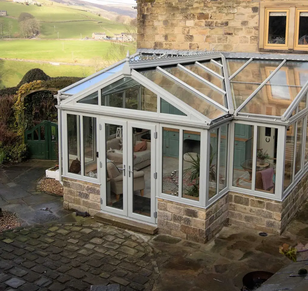 white gable end conservatoyr ultraframe