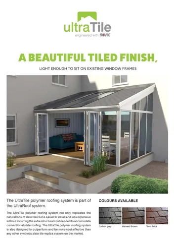 ultra tile conservatory roof brochure ultraframe