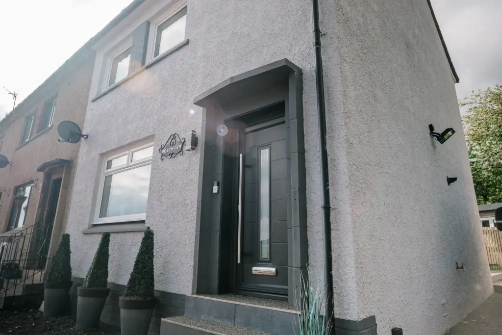 Anthracite front door terraced house