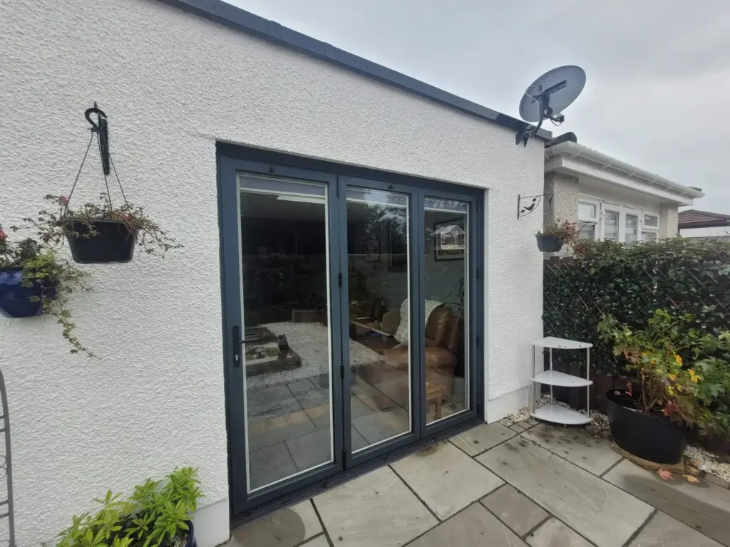 anthracite bi fold glass door