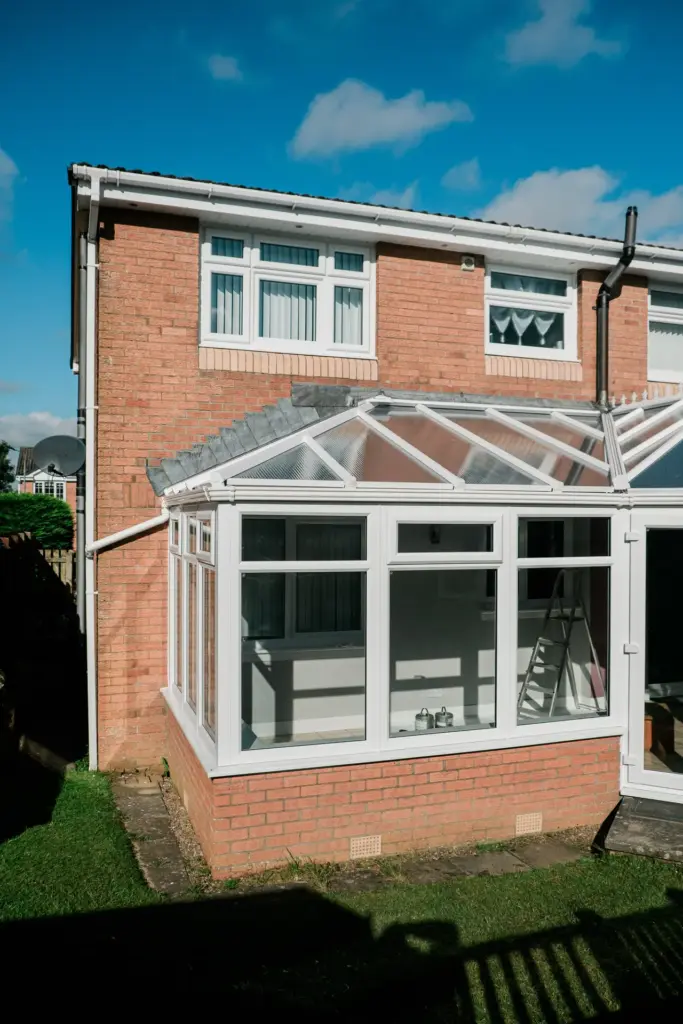 conservatory on red brick house