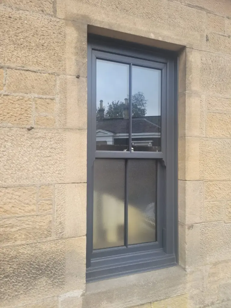 dark sliding sash windows black