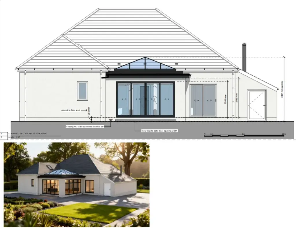 home extension with skylight