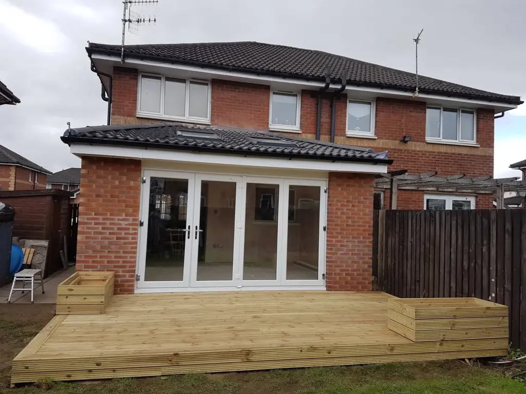home extension with terrace