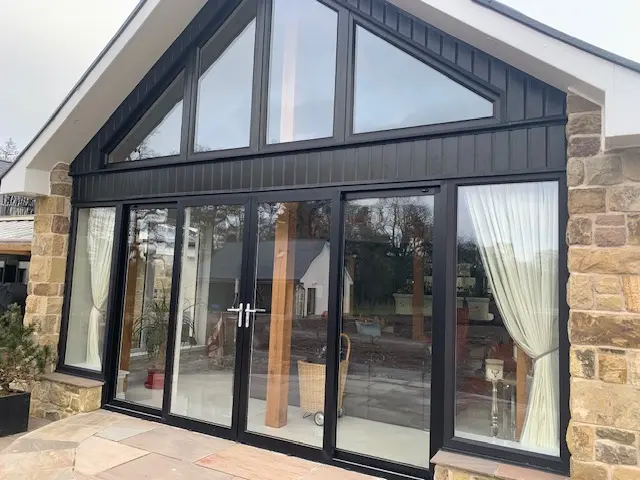 glass front anthracite patio doors upvc windows
