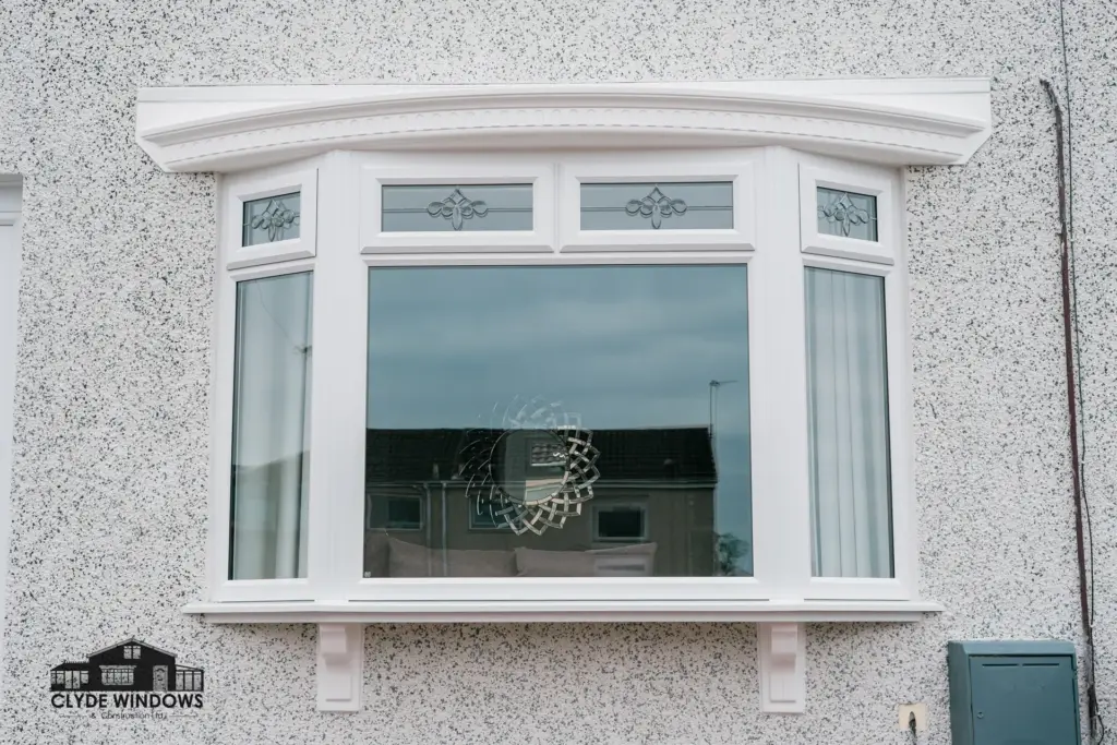 white casement bay windows