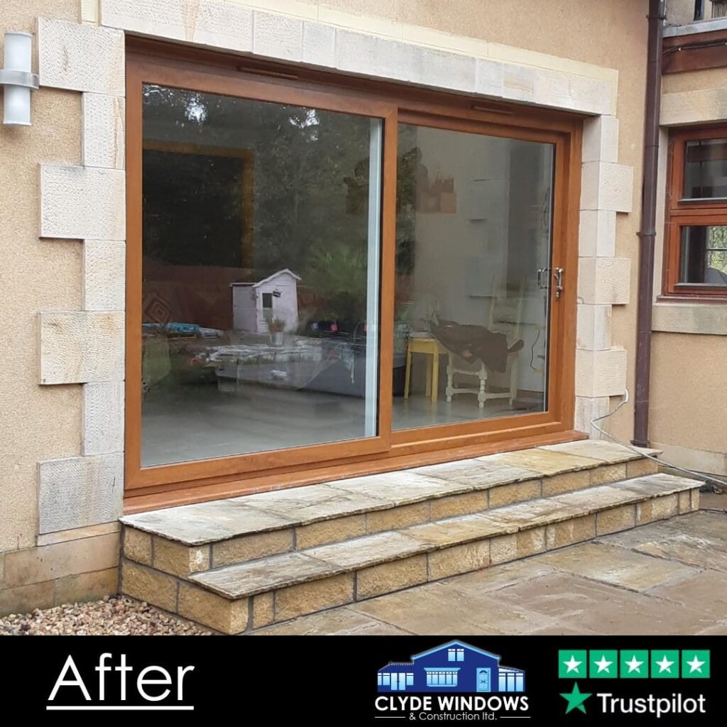 patio door after window to door conversion
