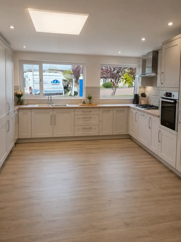 garage conversion to kitchen