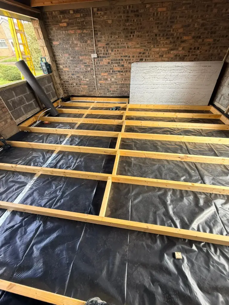 timber frame flooring garage conversion