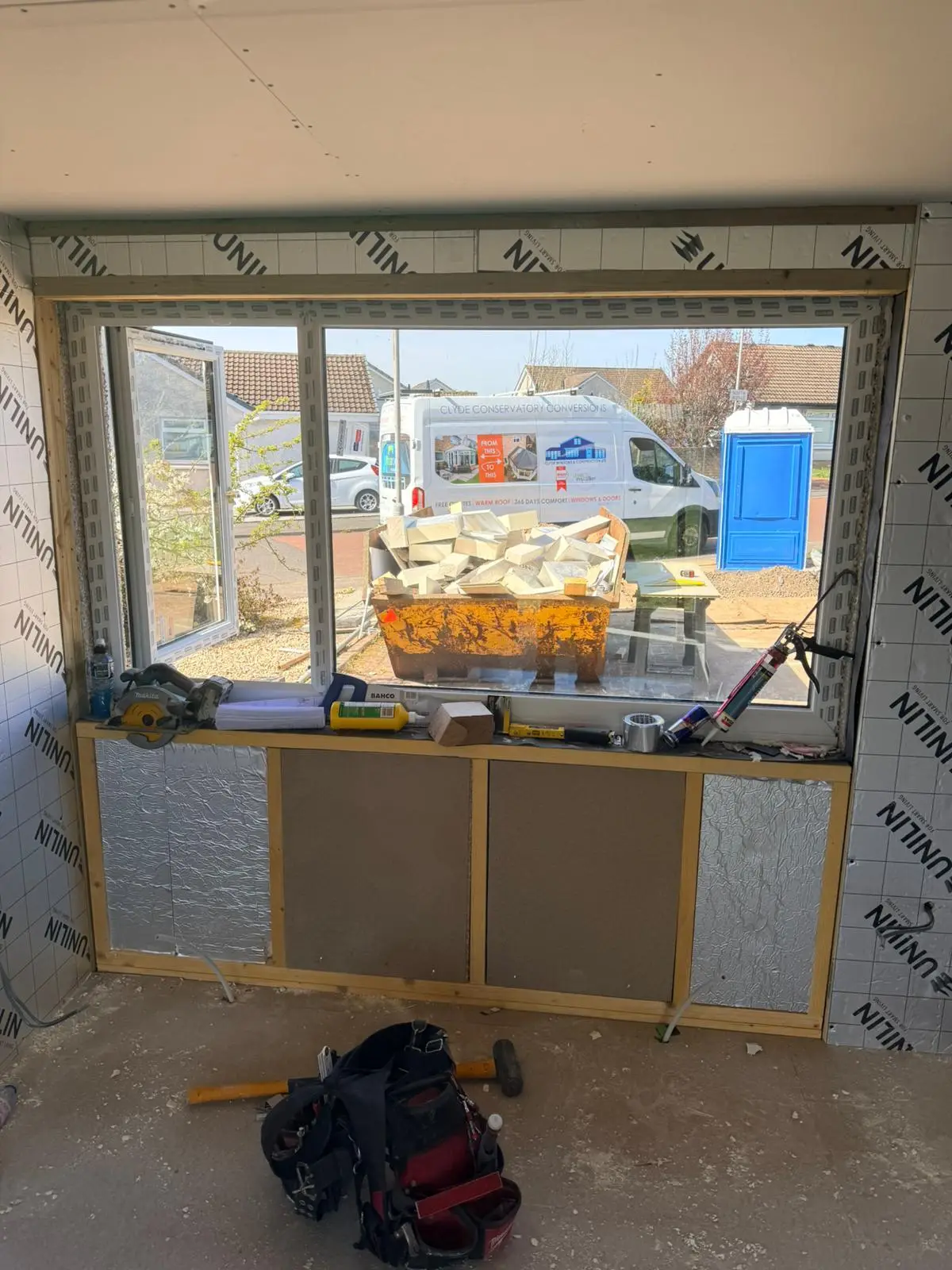 window in place of garage door